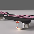 Pink and Black Waveboard with Leaf Pattern and LED Lights