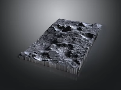 Highly Detailed Lunar Surface Model With Realistic Craters And Textured Terrain 3d model