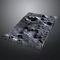 Highly Detailed Lunar Surface Model With Realistic Craters And Textured Terrain