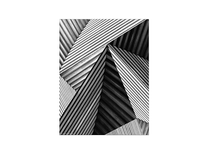 Modern Lounge Chair with Black and White Geometric Striped Pattern and Stylish Design 3d model