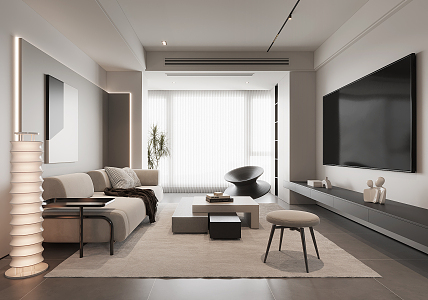 modern living room 3d model