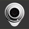 White Dome Computer Surveillance Camera With Infrared Lens And White Housing Base Design