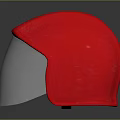 Red Fabric Protective Hat With Transparent Face Shield For Safety And Style