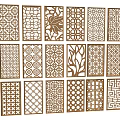 Decorative Wooden Room Dividers With Various Intricate Laser Cut Patterns