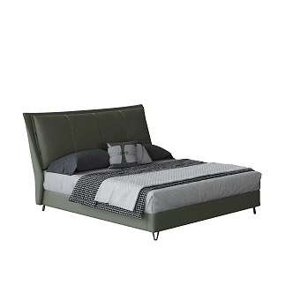 Modern Double Bed 3d model