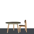 Modern Children's Table and Chair Children's Game Growth Learning Table and Chair Combination 3d model