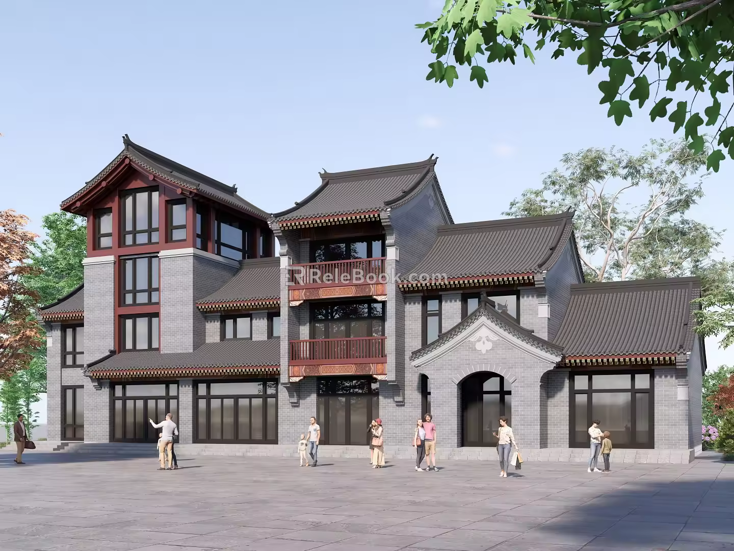 Chinese-style Ancient Building Shops 3d model
