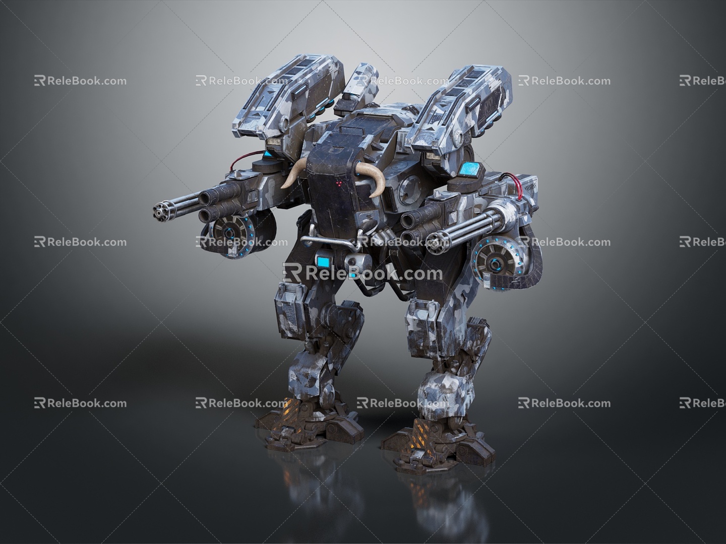 Modern Robot Robot Warrior Mechanical Combat Police Mechanical Armor 3d model