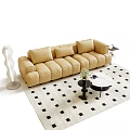 Modern sofa coffee table combination 3d model