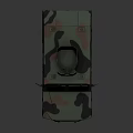 Camouflaged Military Vehicle With Armored Body And Roof Hatch For Tactical Use