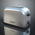 Modern Tefal Silver Stainless Steel Toaster Sleek Kitchen Appliance Design