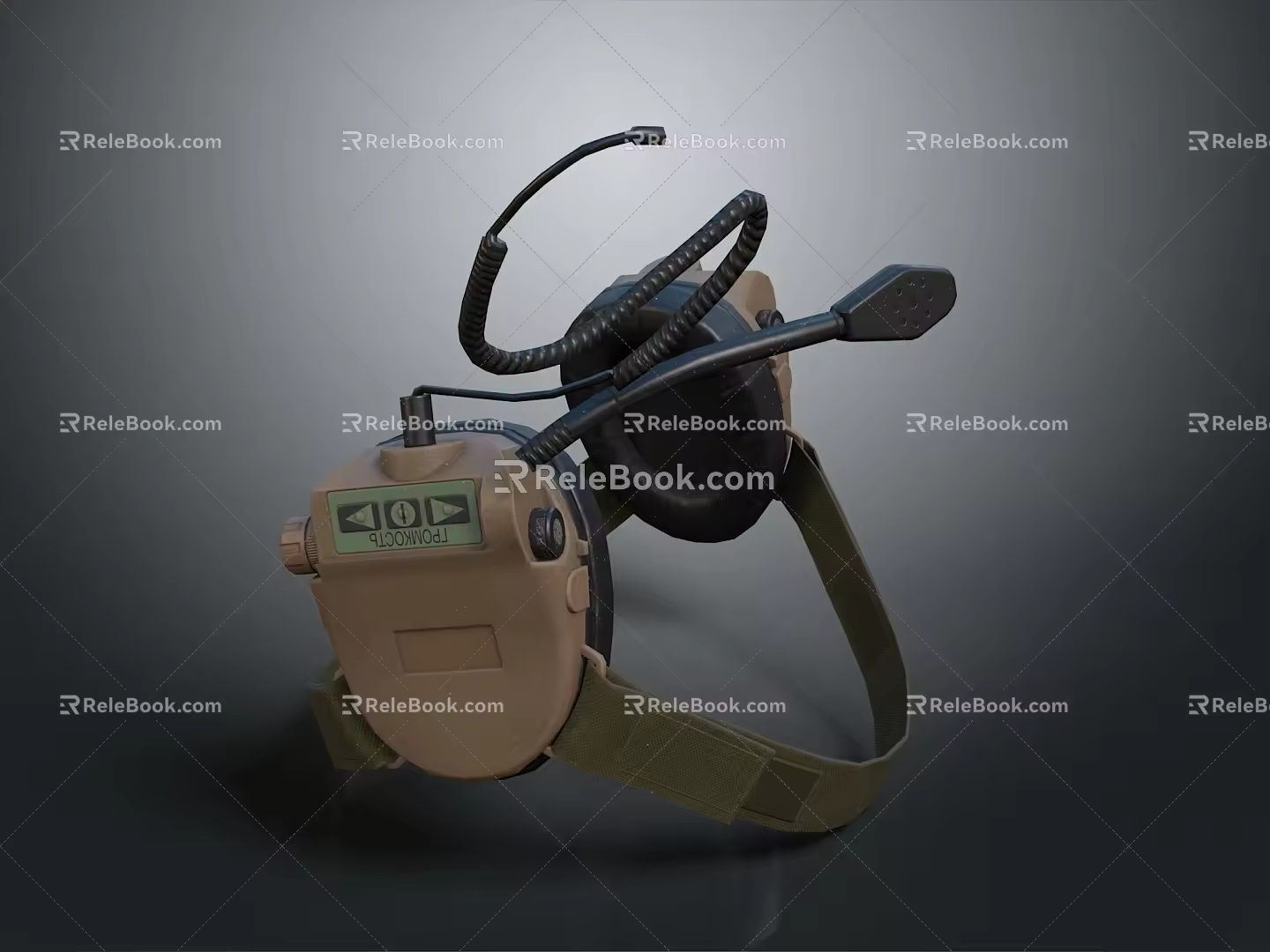 Modern gas mask sci-fi gas mask gas mask respirator 3d model
