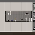 Modern Bookcase Interior Design With Lighting Decorative Items And Books