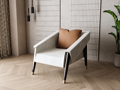 Modern single chair model