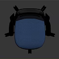 Modern Office Chair With Mesh Back Blue Seat Armrests And Wheeled Base