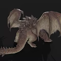 Mythical Flying Dragon With Large Leathery Wings Sharp Claws And Scaly Body 3D Rendered Model