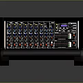 Professional Audio Mixer With Colorful Interface Multiple Channels Knobs And Sliders For Sound Mixing