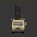 minibus minivan driverless bus school bus van box car 3d model