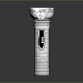 Flashlight flashlight military flashlight lighting tools tactical flashlight charging flashlight 3d model
