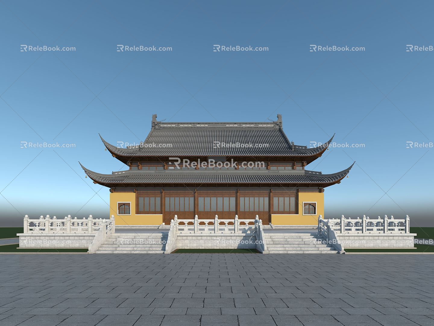 Chinese Temple Daxiong Hall 3d model