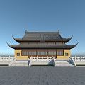 Chinese Temple Daxiong Hall 3d model