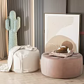 Sofa stool combination 3d model