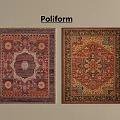Poliform Square Rugs With Intricate Traditional Patterns And Warm Decorative Design Elements 3d model