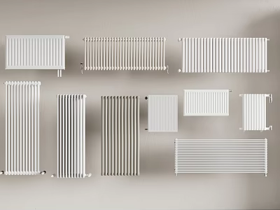Office Appliances Modern Radiators with Various Styles Different Types and Designs for Workspace 3d model