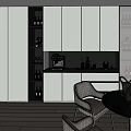Modern Wine Cabinet Multi-function Wine Cabinet 3d model