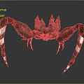 Detailed Reddish Brown Crab 3D Model with Large Claws White Stripes and Spiked Head