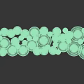 Circular Chandelier With Metal Frames And Illuminated Bulbs Hanging In Arc On Black Background