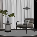 Modern Living Room Interior With Accent Chair Floor Lamp And Side Table