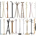 Various Design Coat Racks With Different Materials And Styles For Home Use 3d model