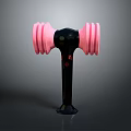 Modern Hammer Like Weapon With Black Body And Pink Grips Design