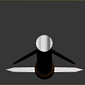Traditional Arrow Weapon Featuring Brown Shaft Silver Arrowhead and Red Fletching