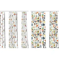 Colorful Cartoon Pattern Curtains With Little Houses Ice Cream For Kids Room Decor