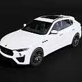 White Maserati SUV With Sleek Sporty Exterior And Black Alloy Wheels