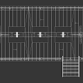 Rustic Wooden Platform Structure With Hanging Rings Fence Rails And Stairs
