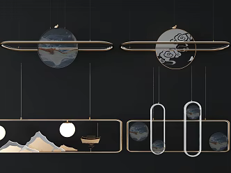 New Chinese Chandelier 3d model