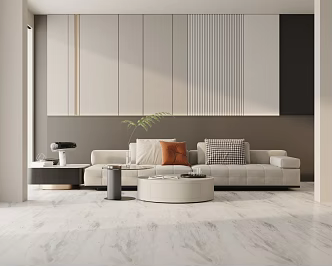 Modern three-seat sofa 3d model