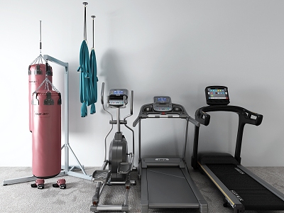 Modern Treadmill 3d model