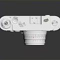 Vintage FED 2 Electronic Camera With White Black Body Lens Control Buttons And Reflection