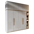 Modern Entryway Cabinet With Side Cabinet Gray Design And Wooden Handles Storage Shelves