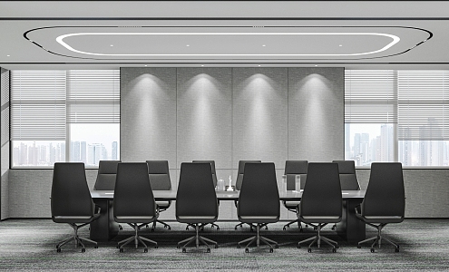 Modern small conference room 3d model