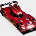 Red Nissan Nismo Race Car Featuring Number 22 MOTUL Branding And Streamlined Design