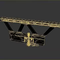 Weapon Tactical Rail System With Metal Mounting Bracket And Durable Structural Design 3d model