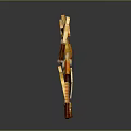 3D Rendered Pixel Style Weapons Collection With Orange Axes Swords And Hammers