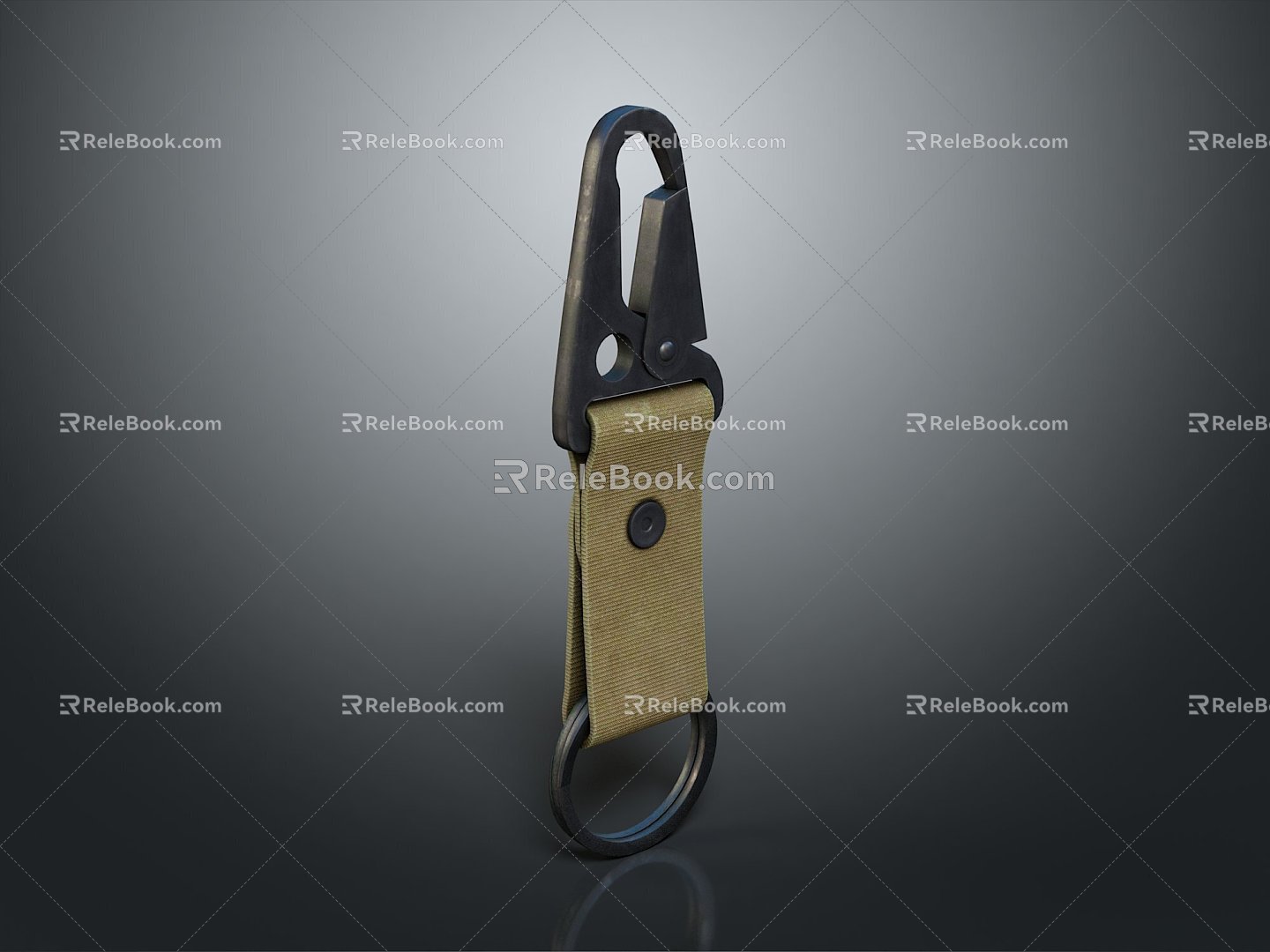 Safety Hook Keychain Metal Buckle Buckle Ring Metal Keychain Hanging Safety Buckle Realistic 3d model