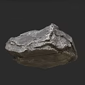 Natural Gray Stone With Rough Surface And Detailed Natural Texture On Dark Background