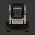 White Red Skid Steer Loader Model 1300 With Black Cab And Front Bucket 3d model